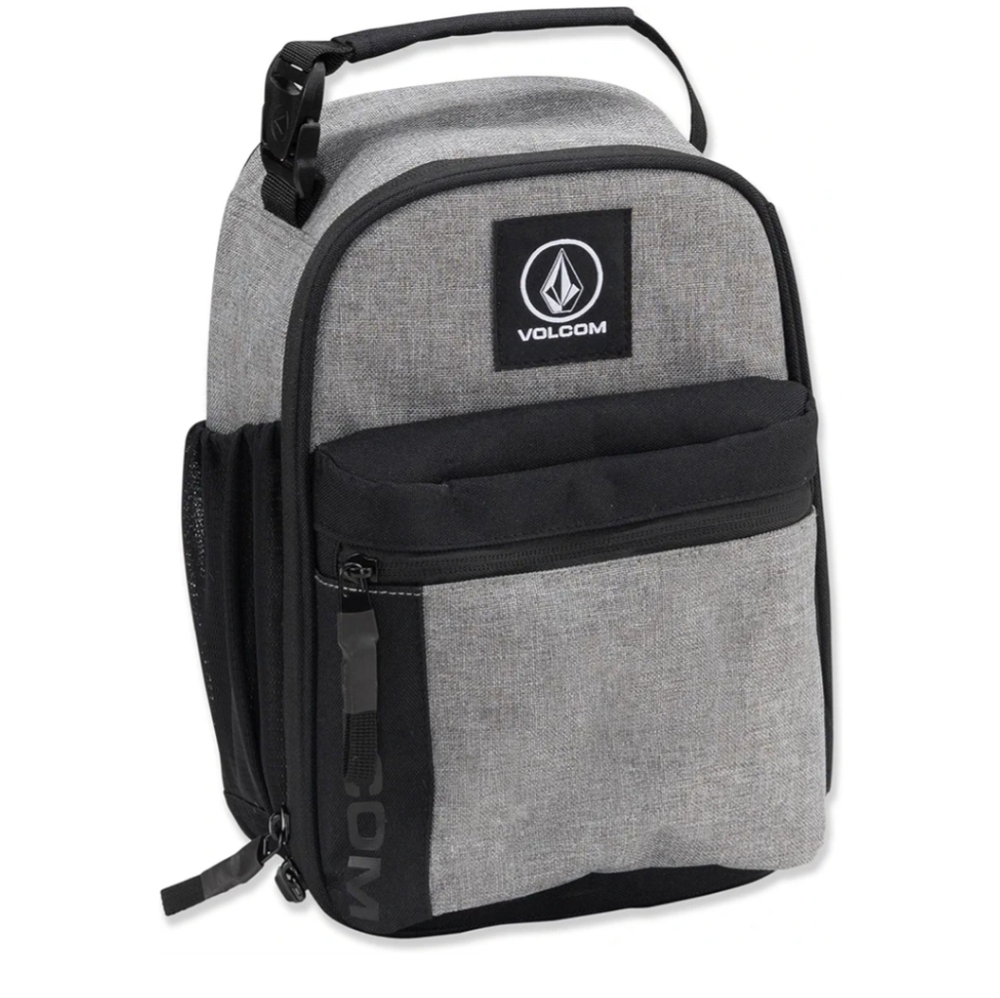 Volcom Men's Grizzle Lunchkit Heather Grey And Black Lunch Box